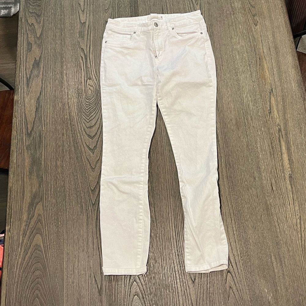 L.O.G.G H&M White Mid-Rise Skinny Jeans Size 8